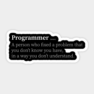 programmer a machine that turns coffee into code programmer funny definition Sticker